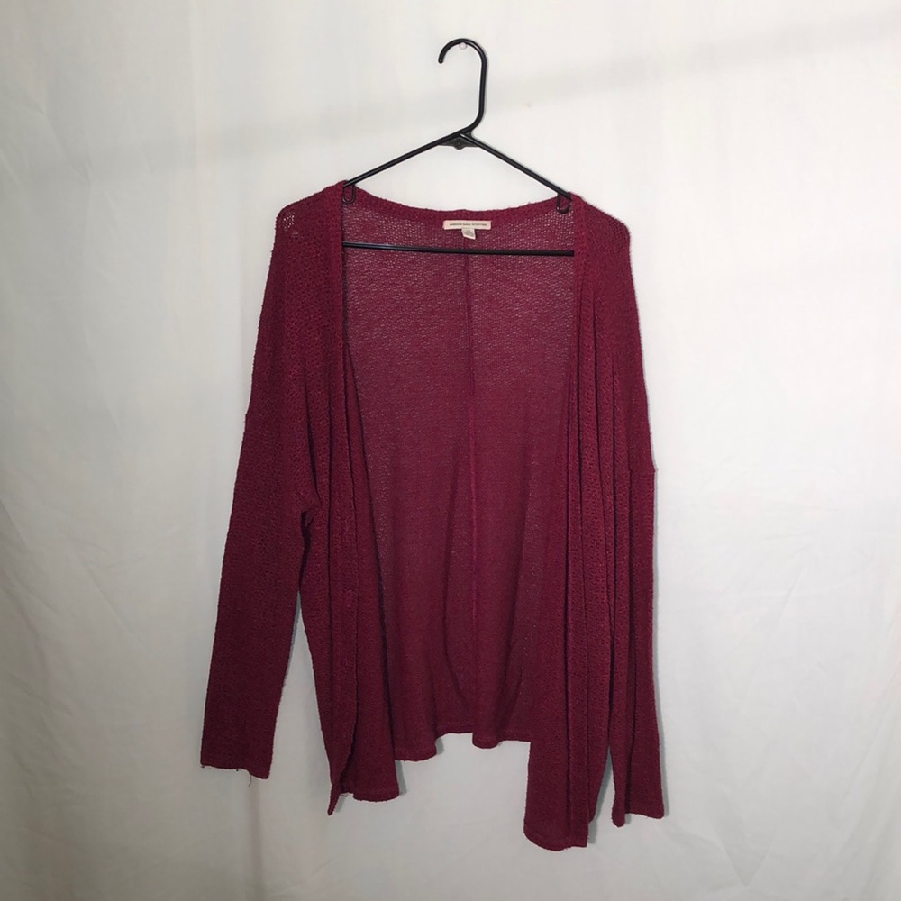 American Eagle Maroon Cardigan